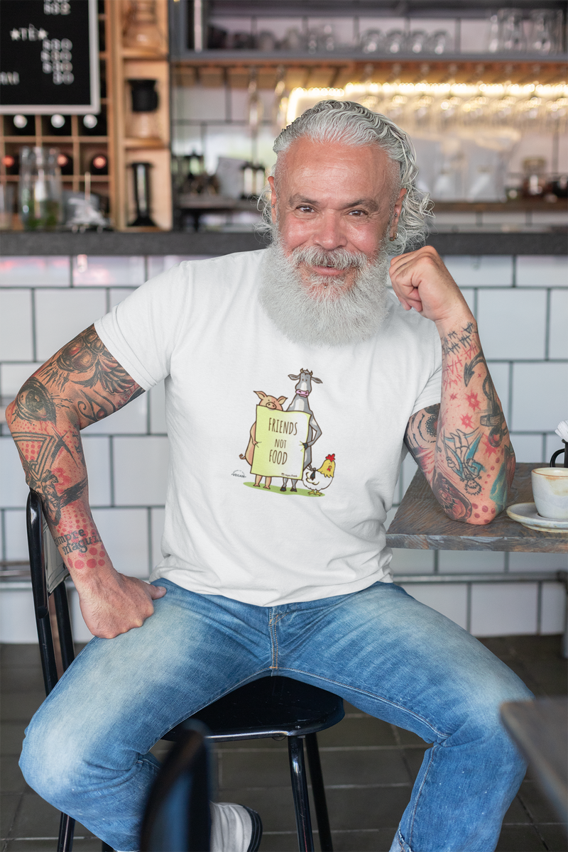 Camiseta Friends Not Food, Camiseta Para Veganos